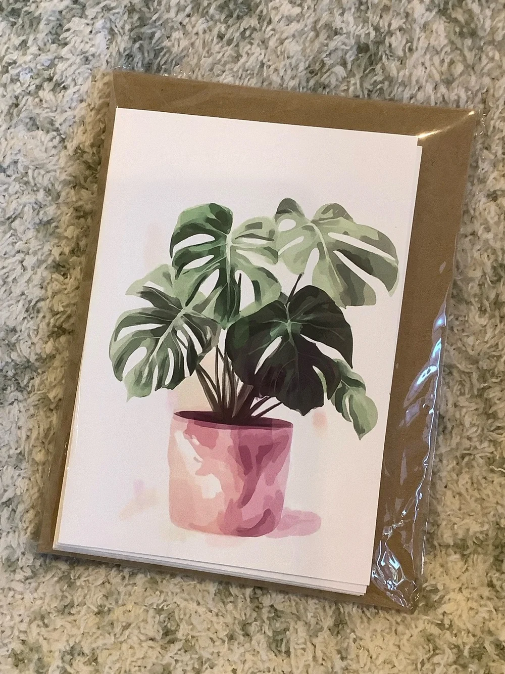 Potted Tropical Plants Note Cards Variety Pack Set of 6 Blank inside NWT HC